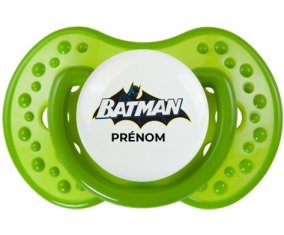 Batman logo design-2 avec prénom : Vert classique Tétine embout Lovi Dynamic