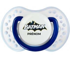 Batman logo design-2 avec prénom : Marine-blanc-bleu classique Tétine embout Lovi Dynamic
