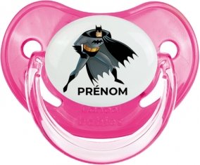 Batman avec prénom : Rose classique Tétine embout physiologique