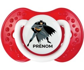 Batman avec prénom : Blanc-rouge classique Tétine embout Lovi Dynamic
