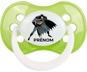 Batman avec prénom : Vert classique Tétine embout anatomique