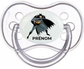 Batman avec prénom : Transparente classique Tétine embout anatomique