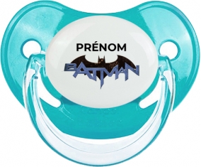 Batman logo design-3 avec prénom : Sucette Physiologique personnalisée