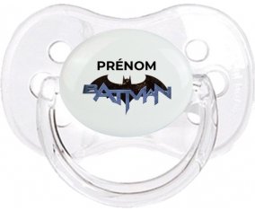 Batman logo design-3 avec prénom : Transparent classique Tétine embout cerise