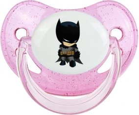 Batman kids logo : Rose à paillette Tétine embout physiologique