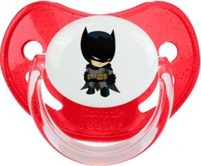 Batman kids logo : Rouge à paillette Tétine embout physiologique