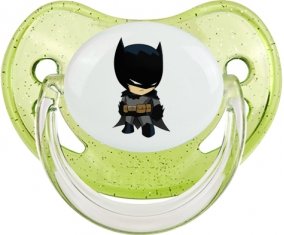 Batman kids logo : Vert à paillette Tétine embout physiologique