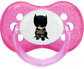 Batman kids logo : Rose à paillette Tétine embout cerise