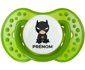 Batman kids logo design-2 avec prénom : Vert classique Tétine embout Lovi Dynamic