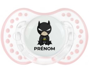 Batman kids logo design-2 avec prénom : Retro-blanc-rose-tendre classique Tétine embout Lovi Dynamic