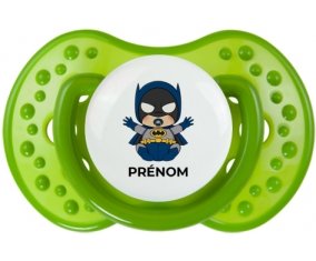 Batman kids logo design-3 avec prénom : Vert classique Tétine embout Lovi Dynamic