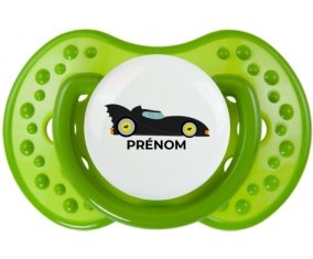 Batmobile design-2 avec prénom : Tétine LOVI Dynamic personnalisée