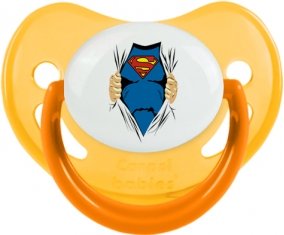 Superman design-1 : Jaune phosphorescente Tétine embout physiologique