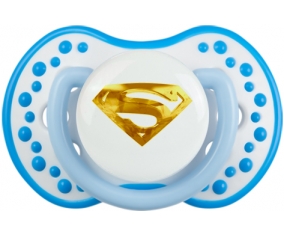Logo Superman doré : Blanc-bleu phosphorescente Tétine embout Lovi Dynamic