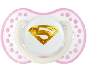 Logo Superman doré : Blanc-rose phosphorescente Tétine embout Lovi Dynamic