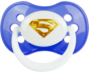 Logo Superman doré : Bleu classique Tétine embout anatomique