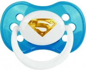Logo Superman doré : Cyan classique Tétine embout anatomique