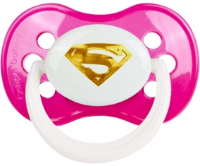 Logo Superman doré : Rose foncé classique Tétine embout anatomique