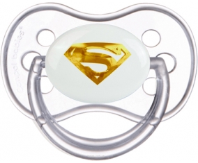 Logo Superman doré : Transparente classique Tétine embout anatomique