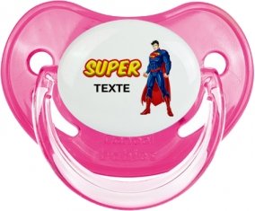 Superman avec texte : Rose classique Tétine embout physiologique