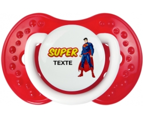 Superman avec texte : Blanc-rouge classique Tétine embout Lovi Dynamic