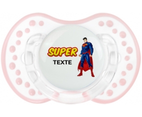 Superman avec texte : Retro-blanc-rose-tendre classique Tétine embout Lovi Dynamic