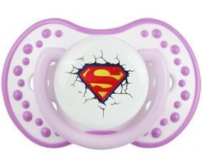 Logo Superman casse le mur : Blanc-mauve classique Tétine embout Lovi Dynamic