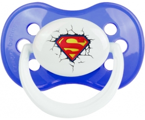 Logo Superman casse le mur : Bleu classique Tétine embout anatomique