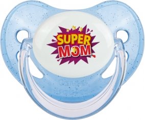 Super MOM : Bleue à paillette Tétine embout physiologique