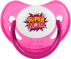 Super MOM : Rose phosphorescente Tétine embout physiologique