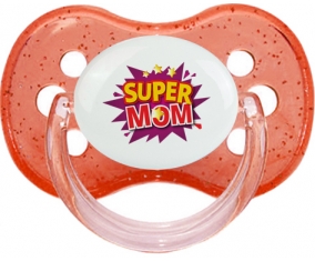 Super MOM : Rouge à paillette Tétine embout cerise