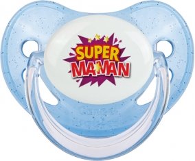 Super maman : Bleue à paillette Tétine embout physiologique