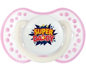Super DADY : Blanc-rose phosphorescente Tétine embout Lovi Dynamic