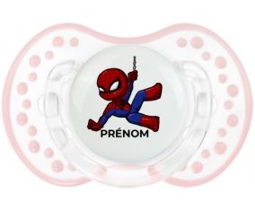 Spiderman kids design-1 avec prénom : Retro-blanc-rose-tendre classique Tétine embout Lovi Dynamic