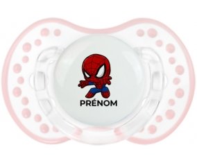 Spiderman kids design-2 avec prénom : Retro-blanc-rose-tendre classique Tétine embout Lovi Dynamic