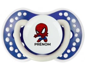Spiderman kids design-2 avec prénom : Bleu-marine phosphorescente Tétine embout Lovi Dynamic