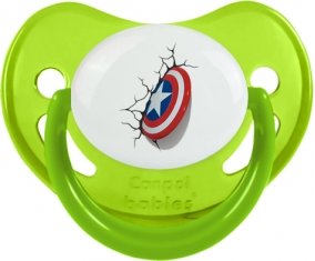 Bouclier Captain America casse le mur : Vert phosphorescente Tétine embout physiologique
