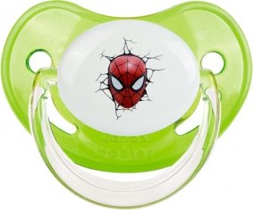 Tête Spiderman casse le mur : Vert classique Tétine embout physiologique