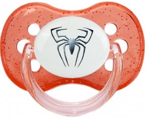Spiderman araignée : Rouge à paillette Tétine embout cerise