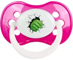 Poing Hulk casse le mur : Rose foncé classique Tétine embout anatomique