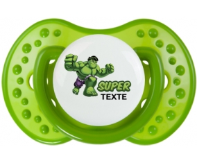 Super Hulk avec prénom : Vert classique Tétine embout Lovi Dynamic