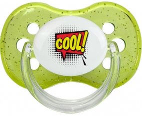 Cool! : Vert à paillette Tétine embout cerise