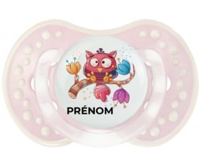 Animaux rigolos Hibou avec prénom : Retro-rose-tendre classique Tétine embout Lovi Dynamic