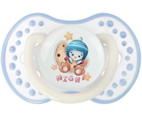 Animaux rigolos Pinguin Night : Blanc-cyan classique Tétine embout Lovi Dynamic