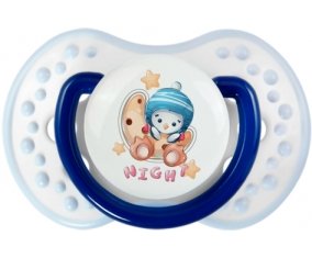 Animaux rigolos Pinguin Night : Marine-blanc-bleu classique Tétine embout Lovi Dynamic