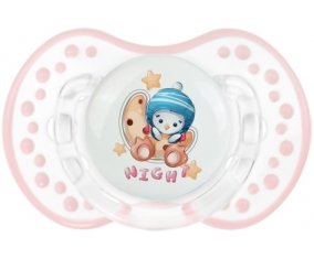 Animaux rigolos Pinguin Night : Retro-blanc-rose-tendre classique Tétine embout Lovi Dynamic