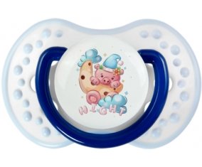 Animaux rigolos Cauchon Night : Marine-blanc-bleu classique Tétine embout Lovi Dynamic