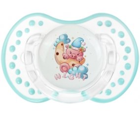 Animaux rigolos Cauchon Night : Retro-blanc-lagon classique Tétine embout Lovi Dynamic