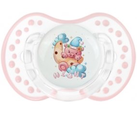 Animaux rigolos Cauchon Night : Retro-blanc-rose-tendre classique Tétine embout Lovi Dynamic