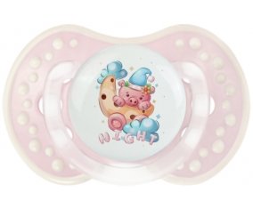 Animaux rigolos Cauchon Night : Retro-rose-tendre classique Tétine embout Lovi Dynamic